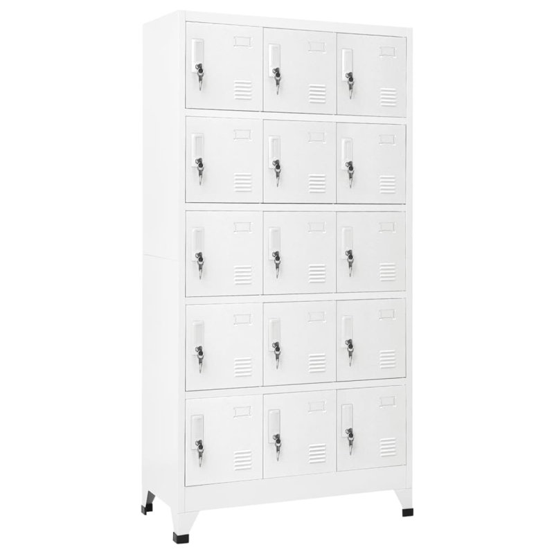 Wadlington Metal 1 - Tier 90cm Employee Locker, Grey
