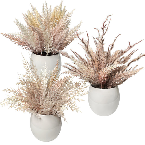 Primrue 39.25'' Faux Pampas Grass Plant in Pot