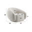 Fauteuil bouclé beige avec pivot-452216160
