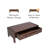 Essence Walnut Haze Solid Wood Coffee Table with Integrated Storage Drawer