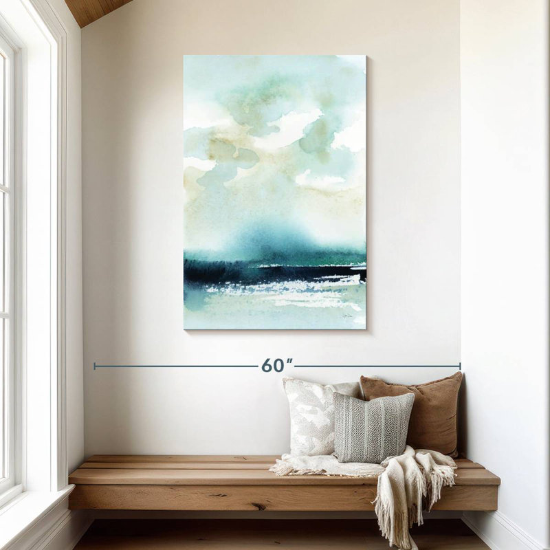 Paysage marin, H 45 po x l 30 po