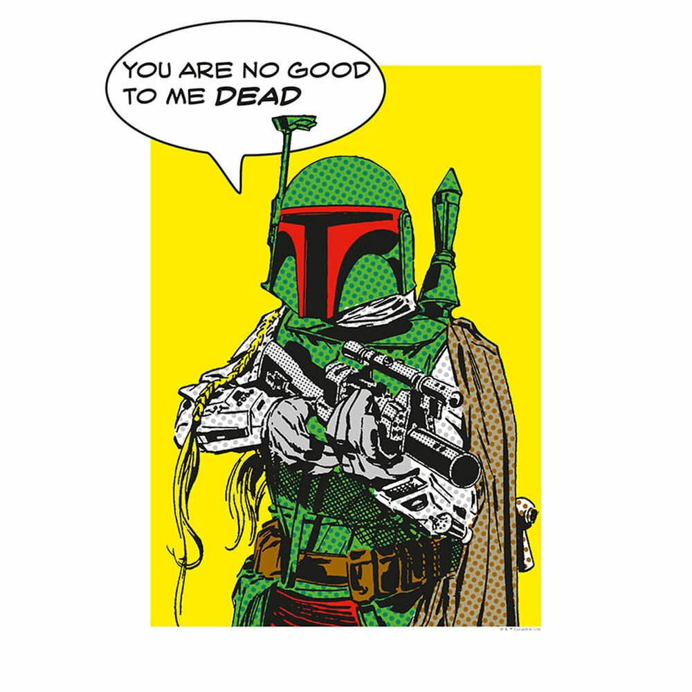 Poster Star Wars Comic-Zitat Boba Fett