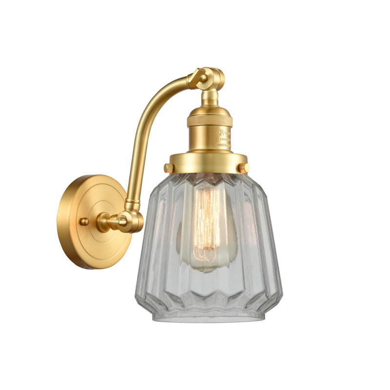 Vinson Armed Sconce, Oil Rubbed Bronze, Clear, 11" H x 6" W x 12" D