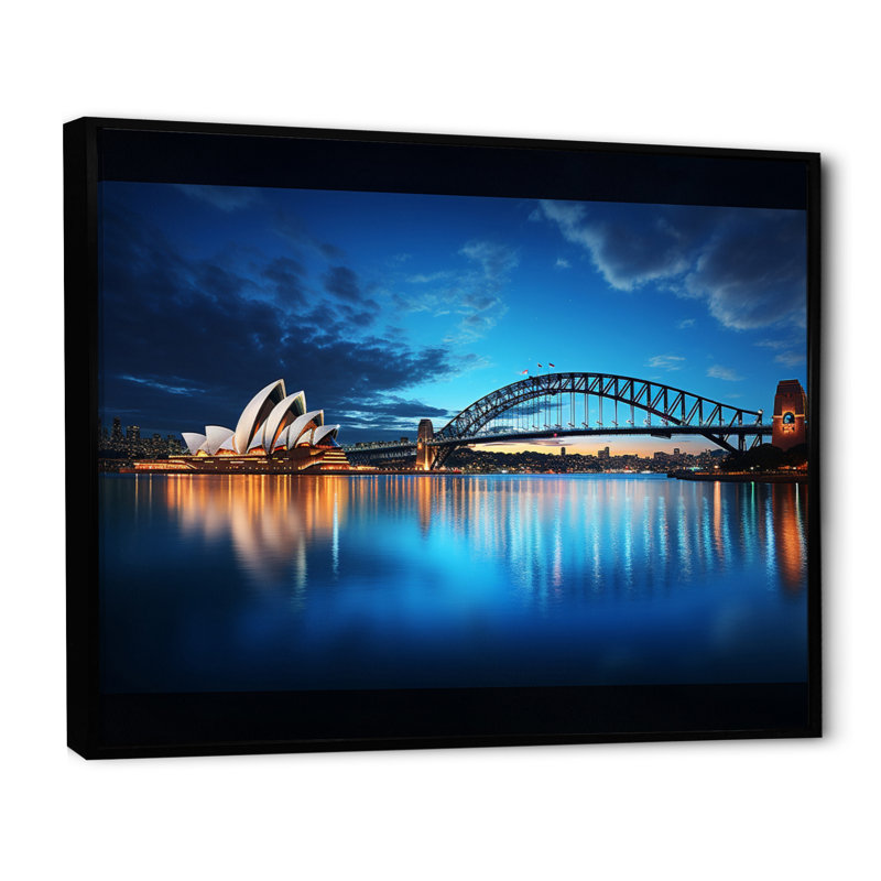 Australie, Sydney Sydney III, impression sur toile encadrée, H 24 po x l 32 po x P 1 po, Cadre flottant noir