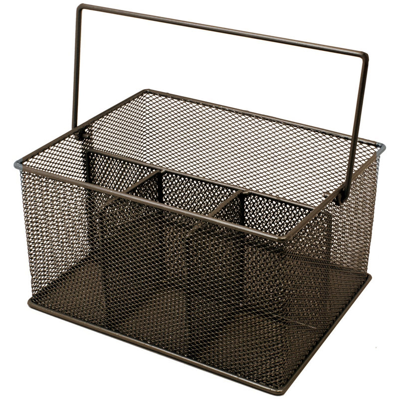 Multi-Purpose Steel Mesh Flatware Caddy