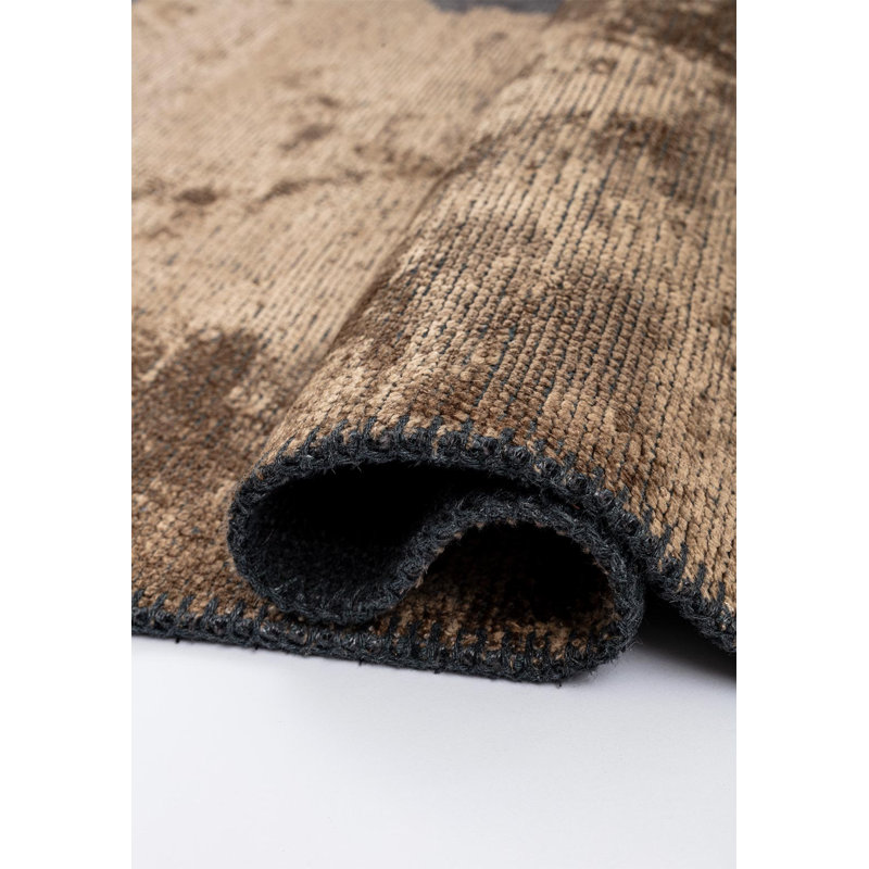 Rapture Abstract Area Rug in Brown, Rectangle 9' x 12'
