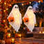 Ensemble de 2 guirlandes lumineuses solaires fantômes pour l'Halloween, avec support à suspendre et à piquer.