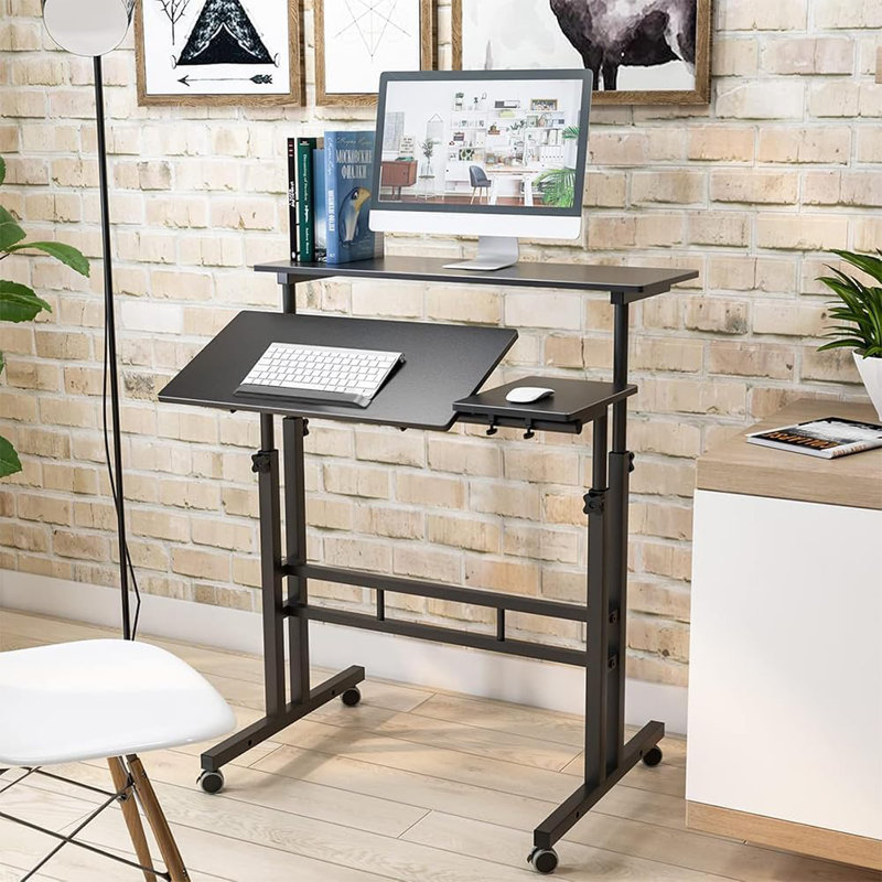 Adjustable Computer Desk, Black