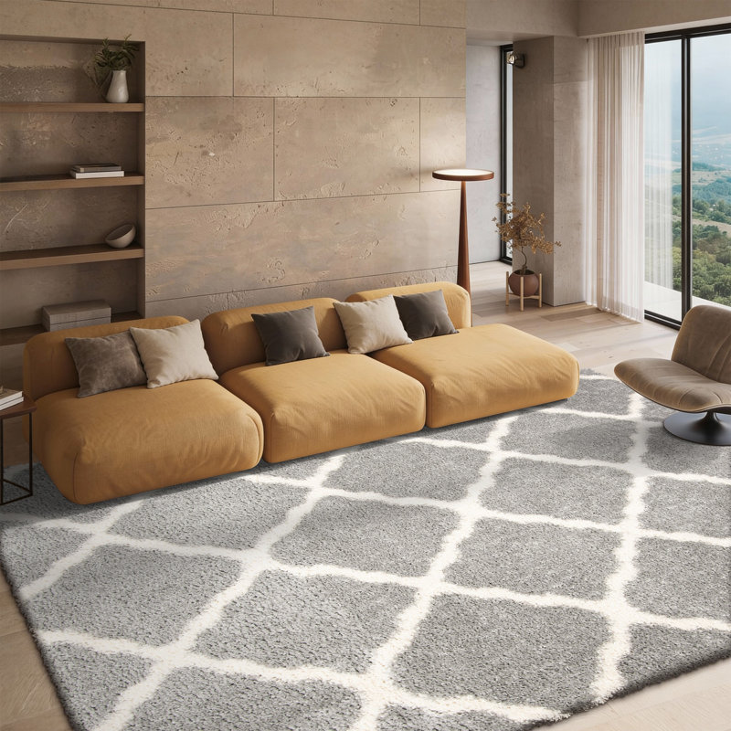 Lamoreaux Shag Performance Geometric Rug, Rectangle 8' x 10'