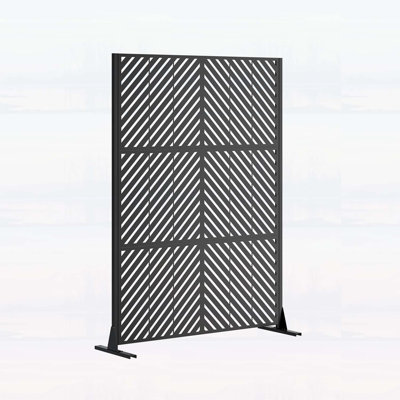 Écran d'intimité élégant en métal pour l'extérieur, idéal pour le patio et le jardin