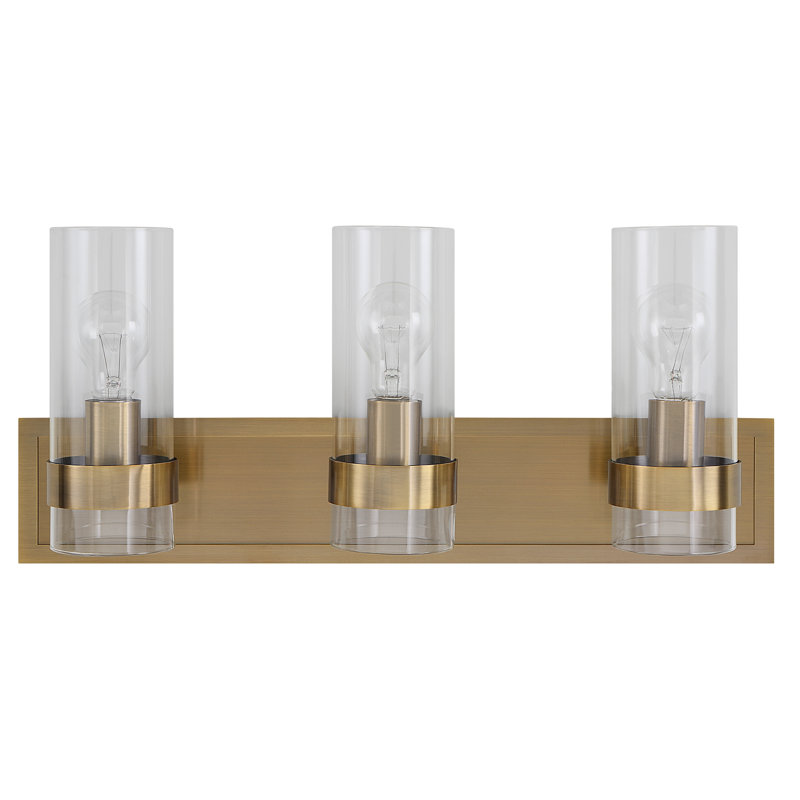 3 - Light Dimmable Vanity Light, Oxidized Antique Brass