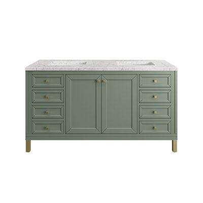 Meuble-lavabo double 60 po avec chargeur sans fil FreePower Chicago