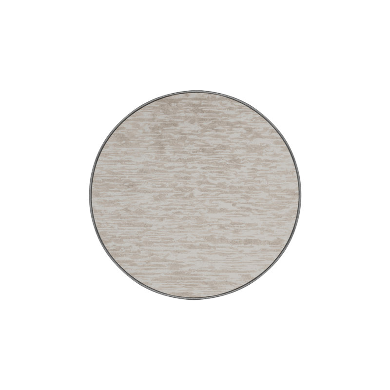 Machine Washable Gray Area Rug, Round 7'