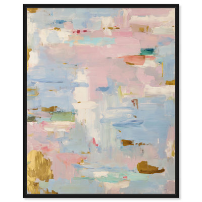 Palette of Pastels II Canvas Print Pink Wall Decor by Art Remedy, Black Frame, 24 x 30