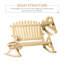 Chaise berçante en bois rustique Comfort