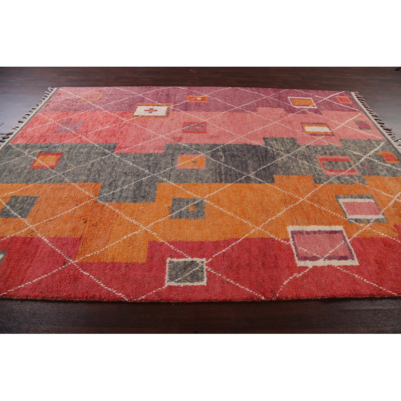Tapis marocain en laine noué à la main 8 x 11