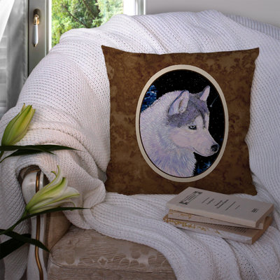 Siberian Husky Outdoor Reversible Throw Pillow