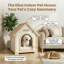 Maison pour animaux de compagnie en cèdre massif avec structure en A et coussin en EVA