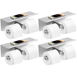Paquet de 4 porte-papier hygiénique double avec tablette