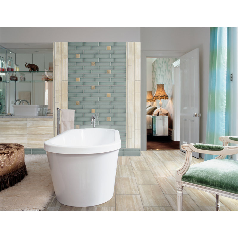 Carreau de céramique Subway Tile 3 po x 10 po, Bleu sarcelle