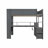 Full Size Gaming Loft Bed with Desk, Integrated Storage, and Adjustable LED Lighting for Kids' Rooms-1993941113