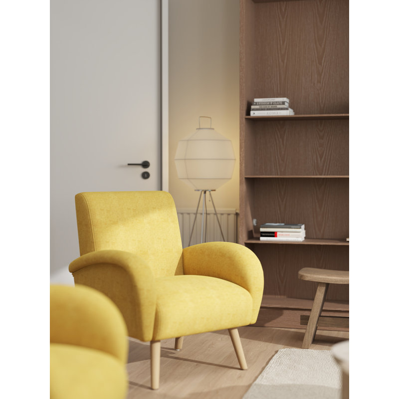 Chittum Modern Upholstered Accent Chair Armchair Fabric Reading Living Room Side Chair Rew, Geib