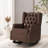  1-Seat Rocking Wingback Chair, Contemporary Faux Leather Upholstered Classic Brown for Living Room