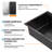 30 Inch Upgrade Black Undermount Workstation Stainless Steel Sink With Pull Out Faucet, 18 Gauge Single Bowl Stainless Steel 10" Deep Under Counter Kitchen Sink Basin With Multifunctional Accessories