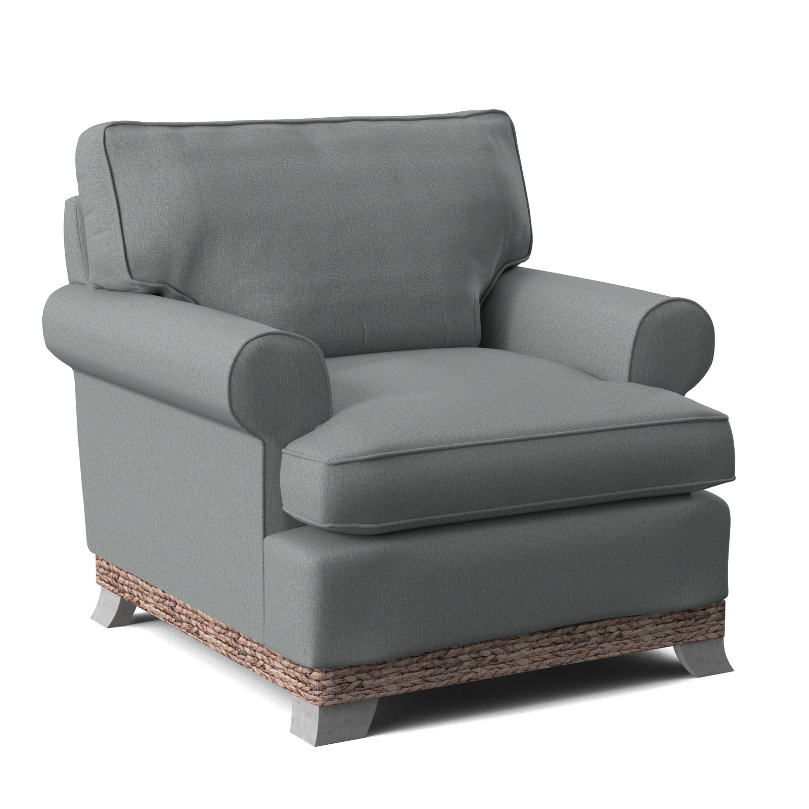 Fairwind Upholstered Armchair, Light Blue Performance Fabric; 0851-55