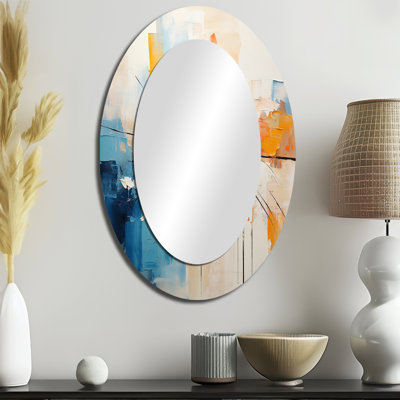 Papier Euphoria I - Miroir mural ovale orange
