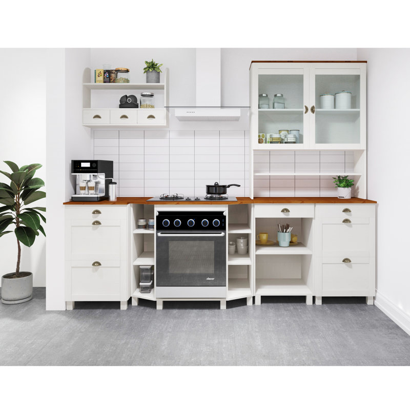Edgarton Matte Base Unit, White/Honey
