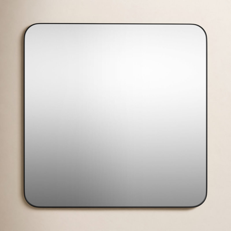 Somerset Accent Mirror, Matte Black, 34" x 33.75"
