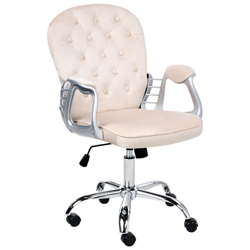 PRINCESS Velvet Office Chair, Beige