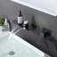 Robinet de lavabo de salle de bain mural moderne à poignée simple avec valve brute, bec de baignoire cascade à haut débit-119190973