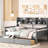 Elegant Size Daybed In Gray, Wood Slat Base, Bedside Shelf & 2 Drawers - Multi-Purpose For Home Interior Supported Structure, Multi-Functional Decor-18483591-18483589