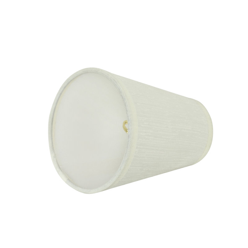 Off-White Gauze Textured Fabric Empire Lamp Shade Set