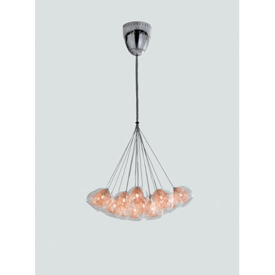Genaro 19 - Light Chrome/Copper Cluster Pendant