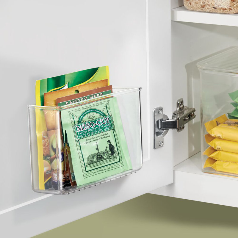 Ensemble de 2 bacs de rangement adhésifs pour la cuisine iDesign - Transparent
