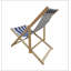 chaise longue populus en bois rayée bleue large bleu rayé (couleur: bleu foncé)