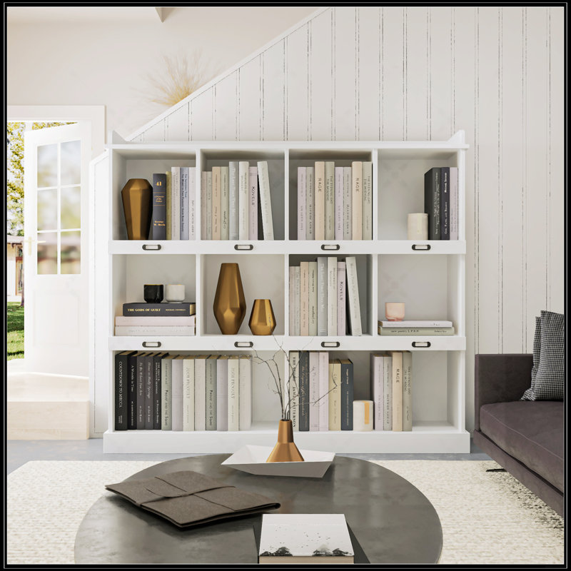 10-Shelf Bookcase, White