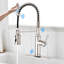 Robinet de cuisine tactile avec tirette - Écoulement pivotant à 360 degrés, corrosion, rouille, nickel brossé, acier inoxydable, gestion sans effort pivotant à 360 degrés, résistance, prévention de la rouille, contrôle pratique-1512137798