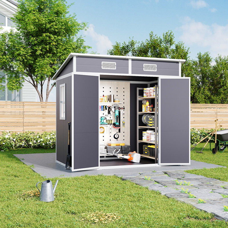 PP/Aluminum Alloy Outdoor Tool Shed