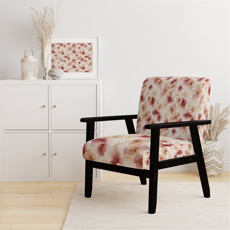 Chaise rembourrée Country Farmhouse, Accoudoirs carrés noirs