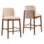 Tabouret de comptoir rembourré en bois (ensemble de 2 pièces)-850638891