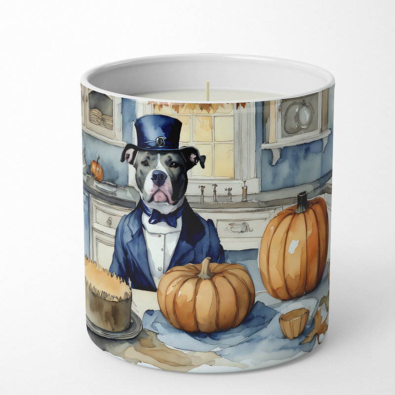 Bougie parfumée Pumpkin Pie avec support en céramique