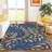 Machine Washable Indoor/Outdoor Lanphear ACN2411 Botanical Rug-1691318191