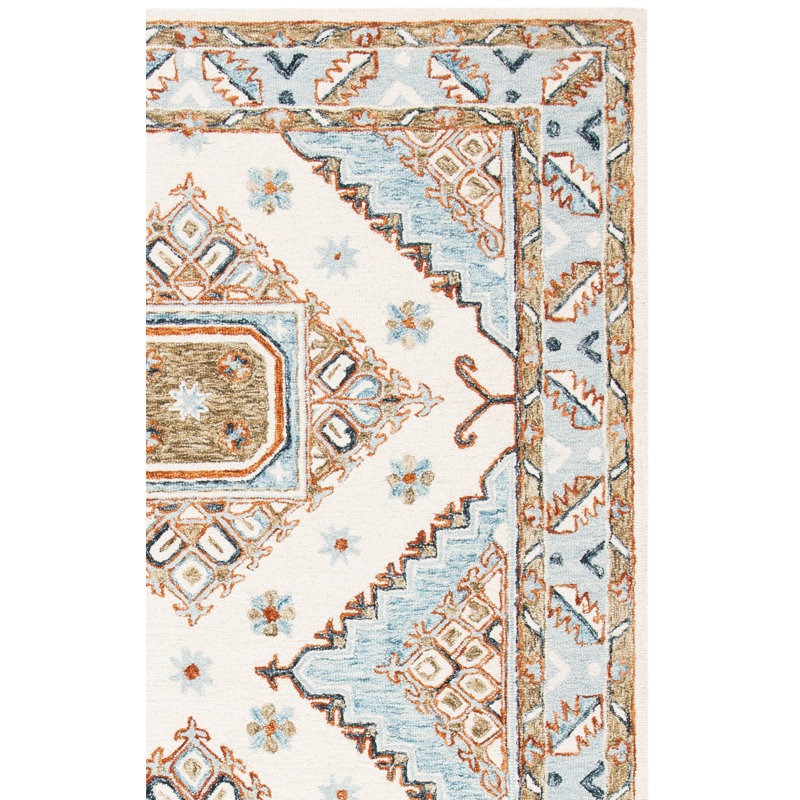 Donney Hand Tufted Wool Southwestern Rug, Square 7'