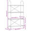 Bookshelf Engineered wood Modern Rectangular Shelving Unit Living Room-400222323