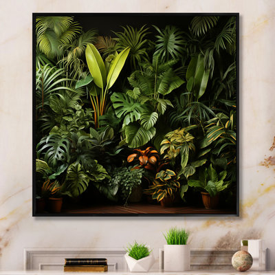 Jungle Plants Whispers Collage 1 - Jungle, art mural