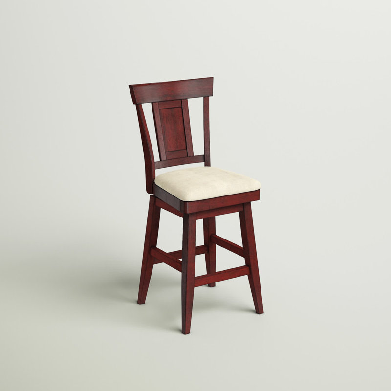 Sloan Swivel Upholstered Counter Stool, Antique Berry, Counter Stool (25.78” Seat Height)